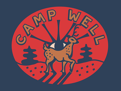 Camp Well branding design graphic illustration logo vector