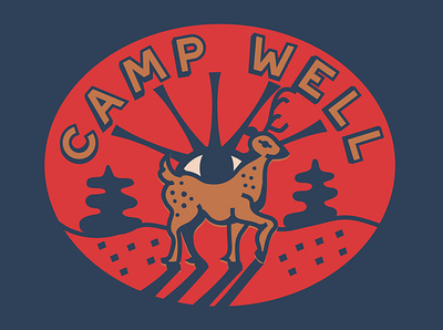 Camp Well branding design graphic illustration logo vector