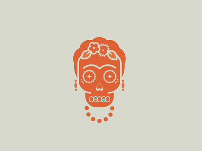 F r i d a cute skull design frida frida kahlo graphic illustration skull