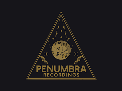 Penumbra Recording Studio branding design eclipse graphic illustration logo moon sky vector