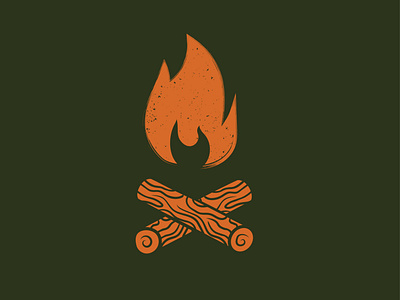 UPTA CAMP branding campfire design graphic gritty illustration logo vector