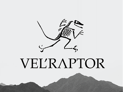Vel'raptor arcteryx bones brand branding dinosaur logo rebrand