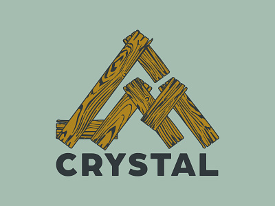 Crystal Mountain Planks crystal mountain design icon illustration logo pnw screenprint vector washington wood