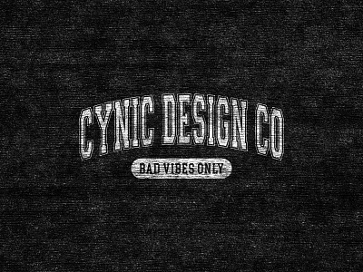 Cynic Bad Vibes Only bad vibes college collegiate design distressed good vibes logo logodesign pnw screenprint static typography vector washington