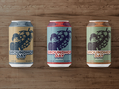 Groundhop Day Can 4 beer beer art beer can bellingham branding brist brist mfg can can art design groundhog groundhog day illustration logo pnw punxsutawney typography vector washington