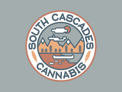 South Cascades Cannabis logo 1 bellingham branding cannabis cascades icon illustration logo mountain pnw typography vector washington
