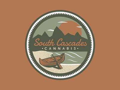 South Cascades Cannabis logo 7 bellingham branding cannabis canoe design icon illustration landscape logo pnw typography vector washington