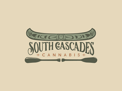 South Cascades Cannabis logo 9 bellingham branding cannabis canoe design icon illustration logo pnw typography vector washington