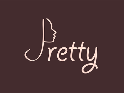 Pretty beauty brand branding design illustrator logo makeup modern name ui ux
