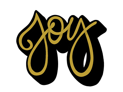 “Joy” design digital graphic handlettering handrendered joy type typography