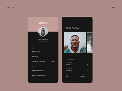 Daily UI 007 — Settings