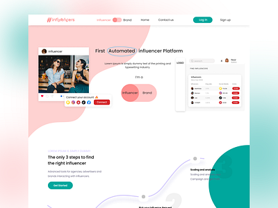 Influencers & Brand | Dashboard brand branding campaign dashboard design graphic design home page infleuncers ios markting shots ui uiux userinterface web web develop webdesign