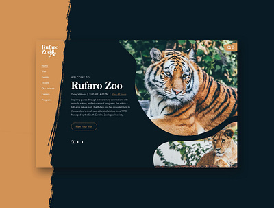 Rufaro Zoo - Orange animals tiger ui uidesign uiux zoo