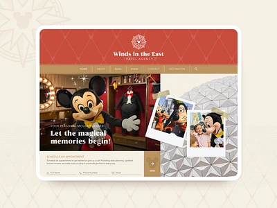 Winds in the East | Travel Agency disney art disneyland disneyworld mickey mickeymouse website design