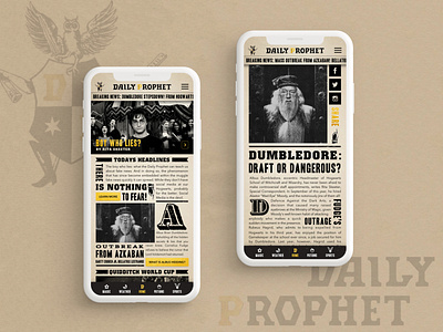 The Daily Prophet | UI Newsfeed dailyprophet dumbledore harrypotter news newsfeed ui wizard wizarding world