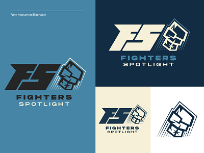 Fighters Spotlight 3 of 3 boxing branding fighters fighting illustration letter logo