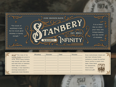 Stanbery Infinity Bottle alcohol bottle design infinity packaging typography whiskey