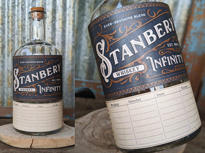 Stanbery Infinity Bottle - Photos alcohol bottle design packaging packaging design typography whiskey