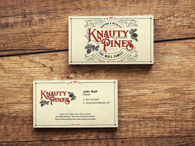 Knauty Pines branding logo pines typography vintage wilderness woods