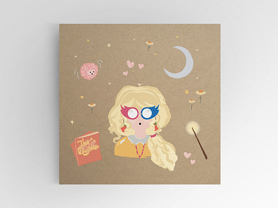 Luna Lovegood harrypotter illustration lovegood luna potter wand wizard