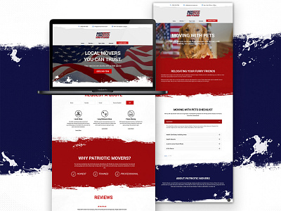 Patriotic Movers code design html5 movers moving company patriotic web webdesign