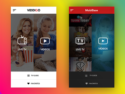 Video Streaming Application app interaction ios app streaming tv app video video app web