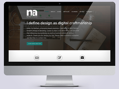 NathanAllotey.com Homepage allotey design marketing nathan responsive web design website wordpress