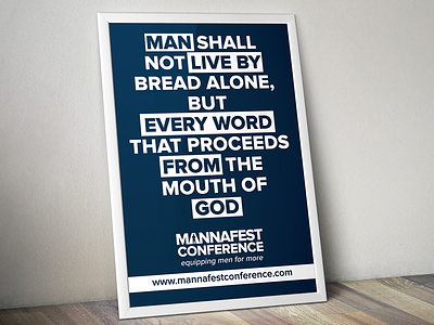 Mannafest Poster allotey blue branding conference houston logo man men nathan texas white word