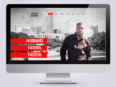 Pastor Jerome Website church design gray grey north carolina pastor raleigh red web web design website wordpress