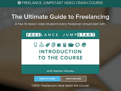 Freelance Jumpstart Course Website Redesign