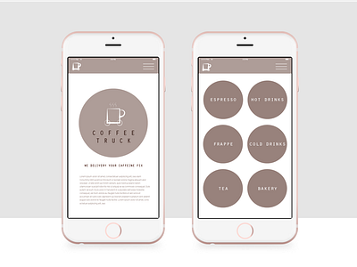 Coffee Truck app coffee design illustration ios iphone mobile product ui ux
