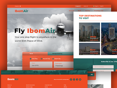 Website UI Design for a new Airline - Homepage design homepage ui uidesign uiux website websitedesign