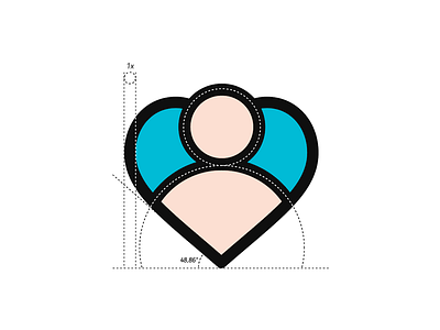 Love the people! branding character color doctor fibonacci grid grids illustration logo love people