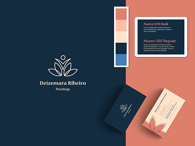Psychologist Brand | Lotus flower brand design brand identity branding business card business card design busniesscard indigo logo logo design logodesign navy blue psychologist psychology