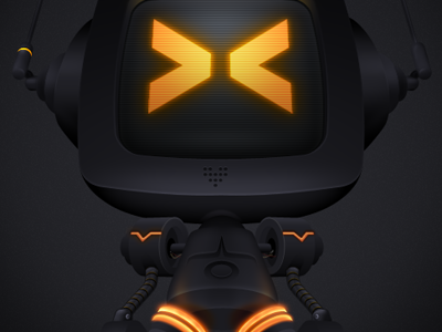 Mr.Roboto 000000 adium black dark doublev ff9900 icon illustration lights orange osx replacement robot wha yeah
