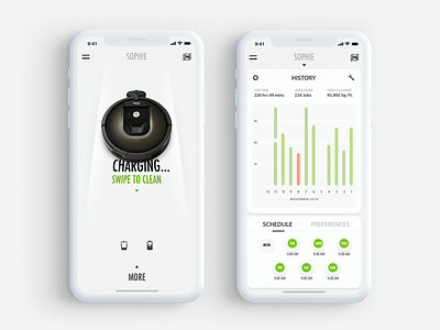 Minimal Bottom Navigation | iRobot Home Redesign 2d animation app clean concept design digital flat interaction design minimal mobile mobile app product design ui ux vector visual design