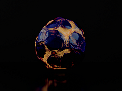 Magma Sphere 3d visual design