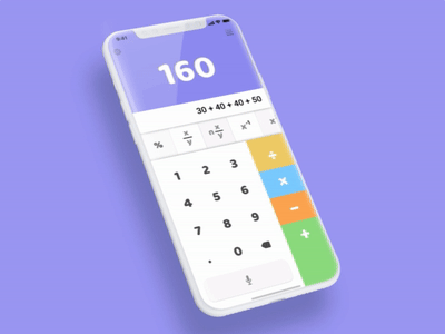 Voice Number Coding in Calculator app app design calculator calculator app interaction design mobile app mockup motion design ui ui ux design ux