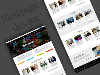 Blog Landing Page - Web Design branding community education website illustration typography ux visual design website design