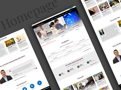 ITS Homepage - Web Design branding community education website typography visual design website design
