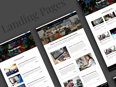 Templates of Landing Pages - Educational branding education website landing page design mobile design technology website typography ux visual design web design website design