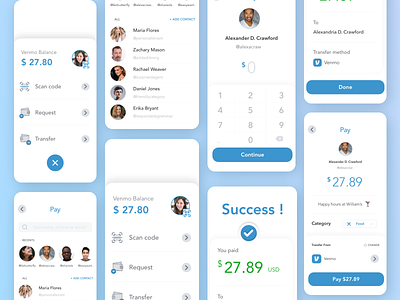 Transaction Screens - Venmo App