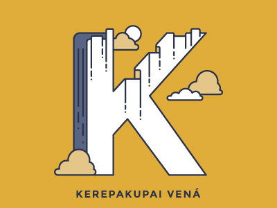 36 Days Of Type - K 36 days of type 36daysoftype alphabet icon k letter mountain tepuy type typography venezuela