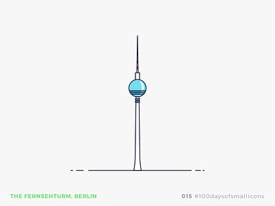 015 - #100daysofsmallicons berlin building germany icon illustration landmark tower travel vector world