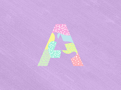 Letter A for #36daysoftype 36days 36daysoftype a colorful letter pattern type typography