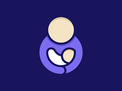 Birthing Center logomark baby birth brand branding grape identity logo logomark logotype mother purple texas