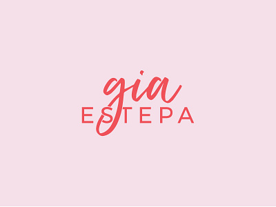 Branding | Gia Estepa's logo branding coach coaching design feminine girl identity logo pink red woman