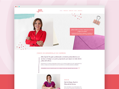 Website | Gia Estepa branding coach feminine girl logo pink red ui ux web website woman