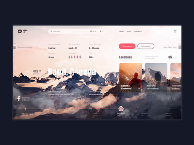 Step Up — Tourist project animation branding interaction motion mountain mountains travel travel agency traveling ui ui design uidesign uiux ux ux design uxdesign uxui web webdesign website