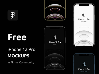 iPhone 12 Pro Mockups Free in Figma figma figmadesign free freebie freebies iphone iphone 12 mockup mockups